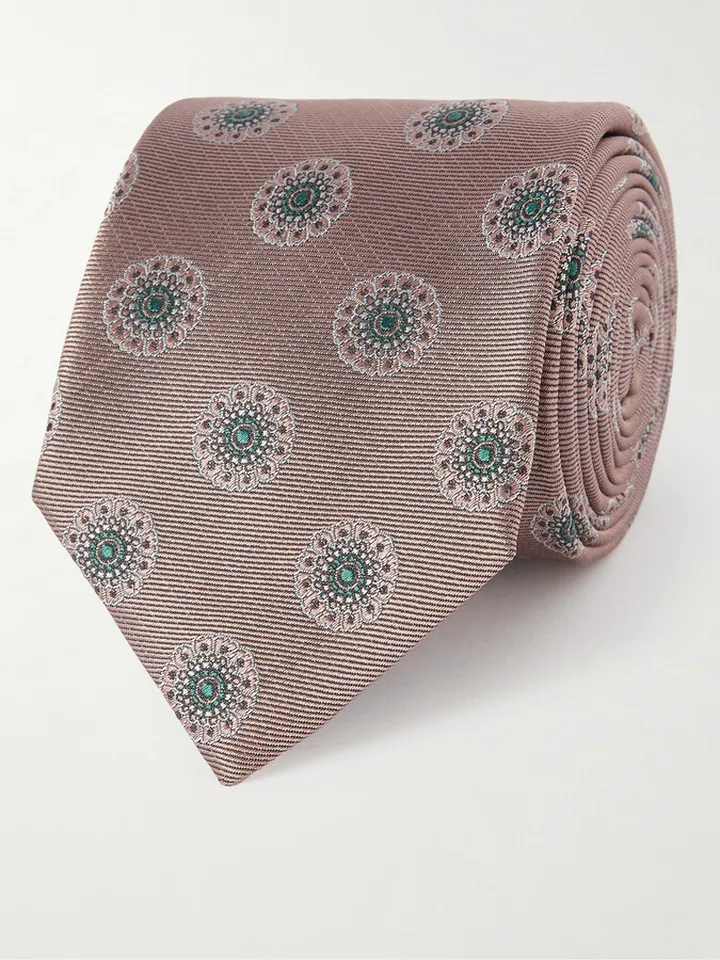 8.5cm Silk-Faille Jacquard Tie