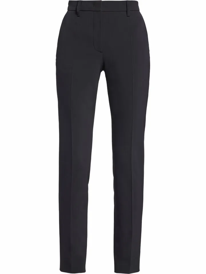 High-Waisted Slim-Cut Trousers