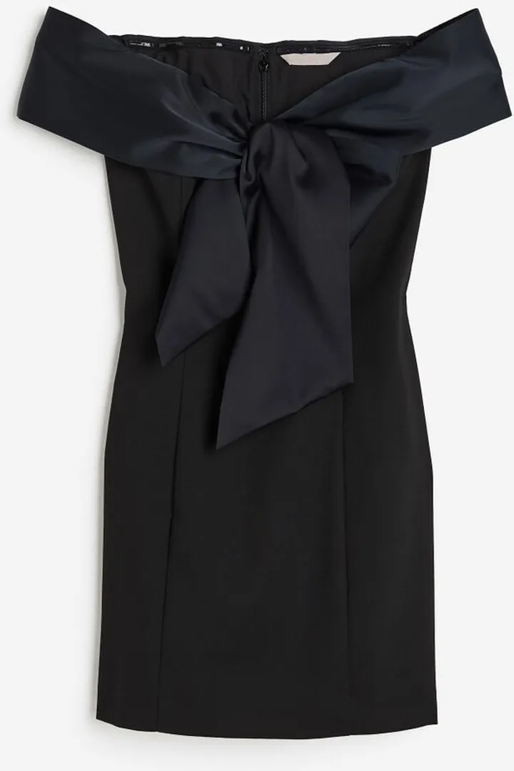 Bow-detail Off-the-shoulder Dress