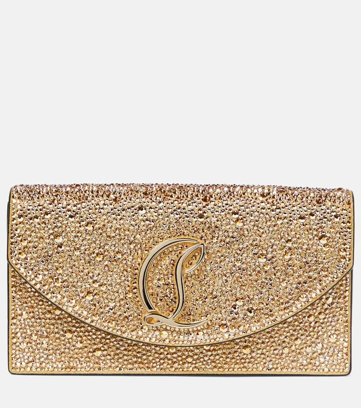 Loubi54 metallic leather shoulder bag