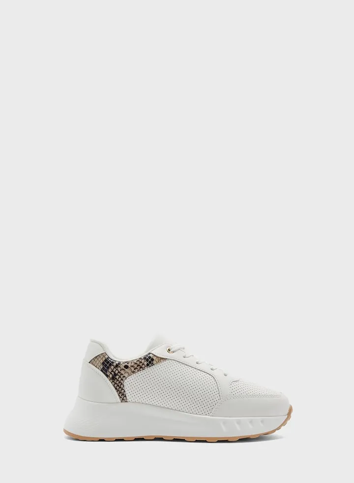 Faux Snake Detail Sneaker