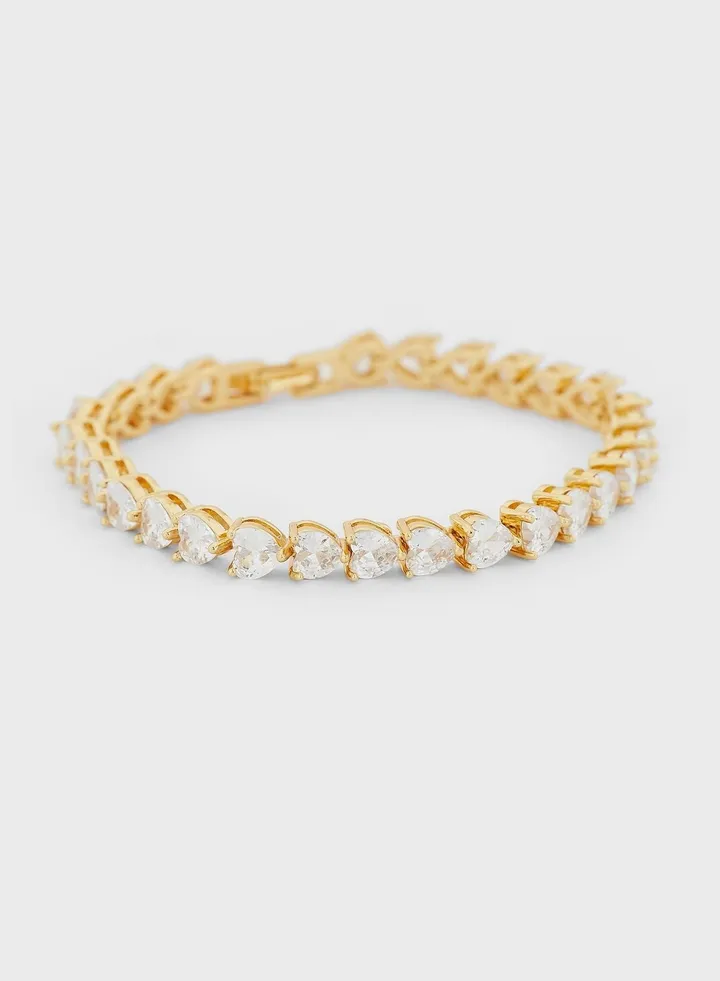 Heartly All Around White Bracelet