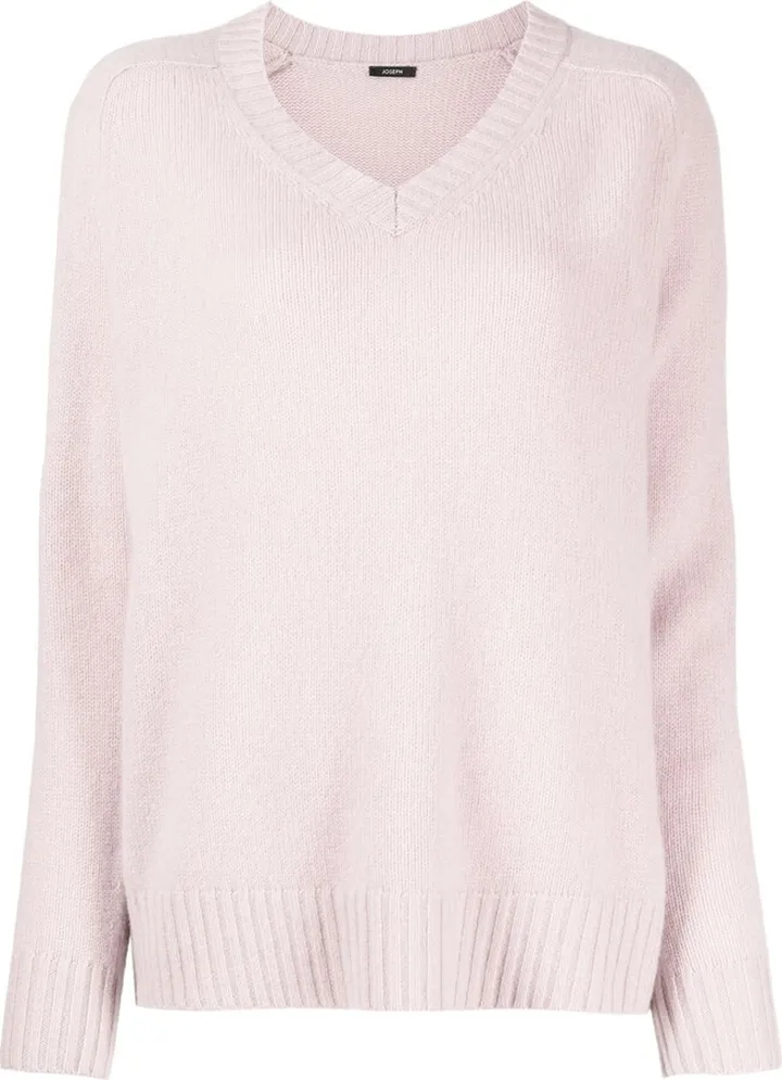 V-neck cashmere sweatshirt