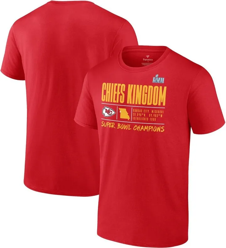 Men's Fanatics Branded Red Kansas City Chiefs Super Bowl Lvii Champions Big and Tall Slot Receiver T-shirt