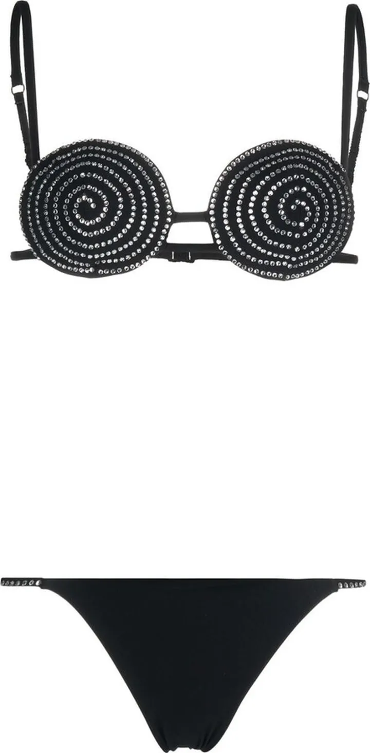 Akira crystal-embellished bikini set