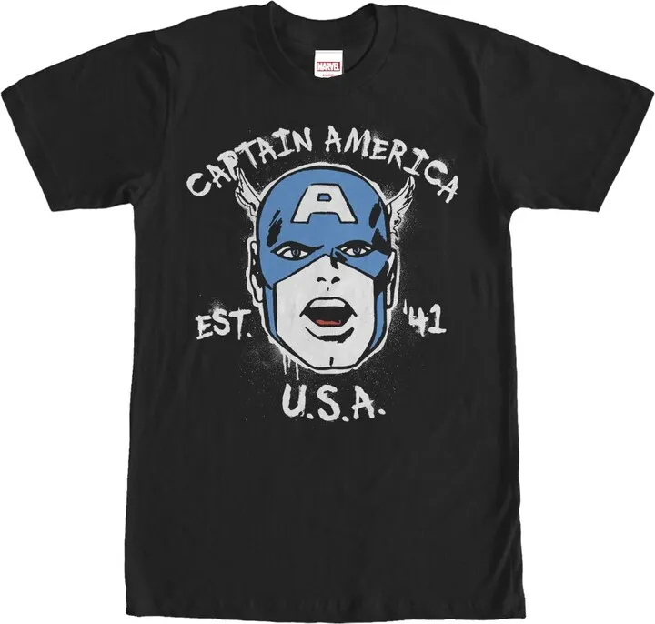 Men's Marvel Captain America Est 1941 T-Shirt - Black - Small
