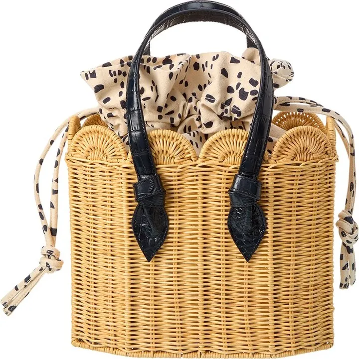 Pamela Munson The Beatrix Scallop Rattan Tote
