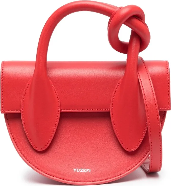 Pretzel knotted tote bag