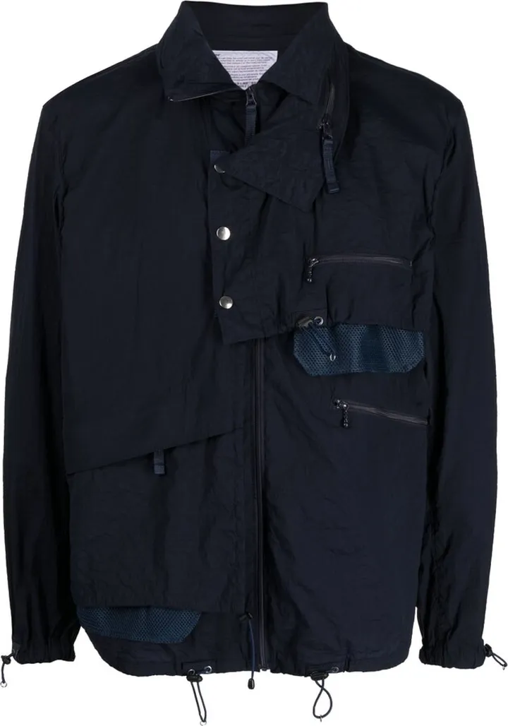 Layered-Effect Bomber Jacket