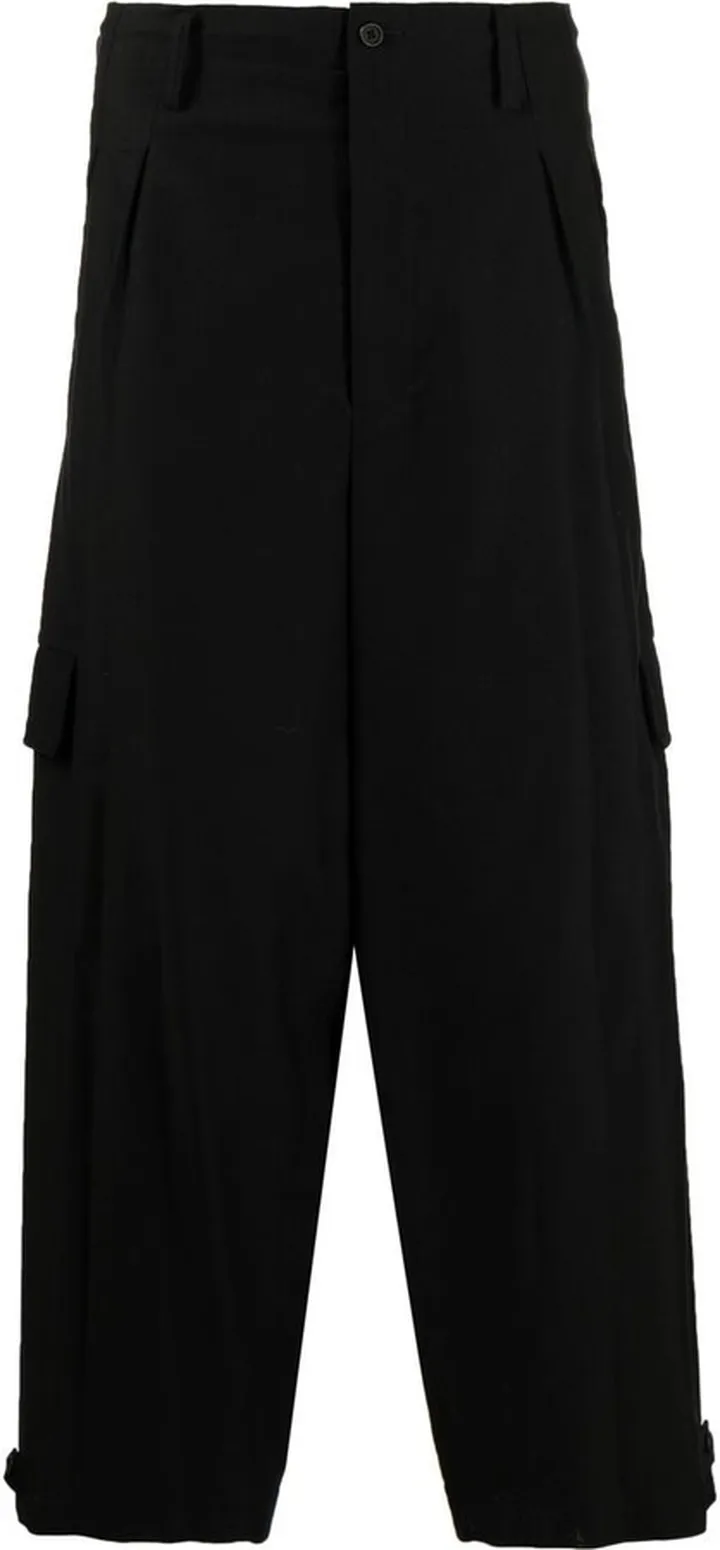 Zip-Fastening Cotton Cropped Trousers