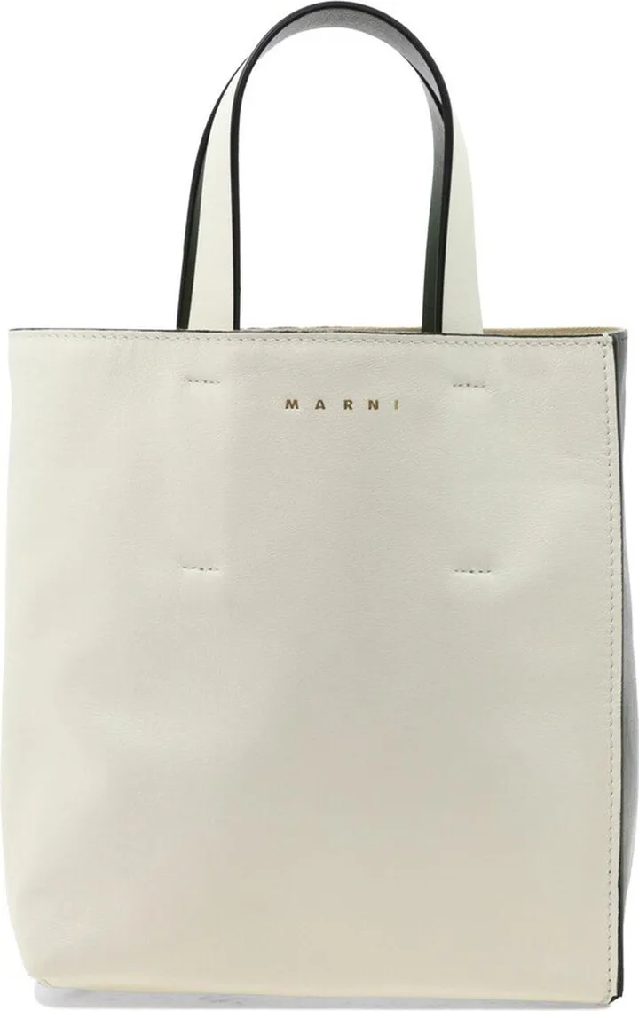Two-tone Logo Printed Tote Bag