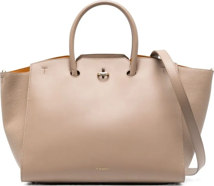 large Genesi leather tote bag