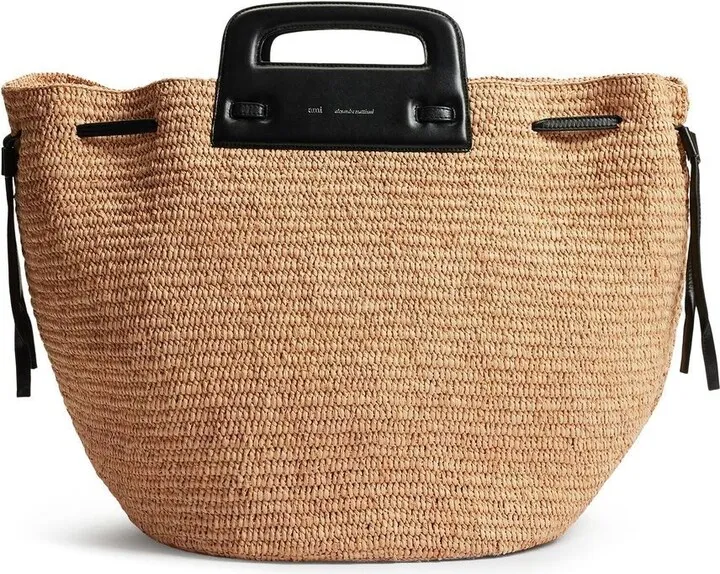 AMI PARIS- Rafia Basket Bag