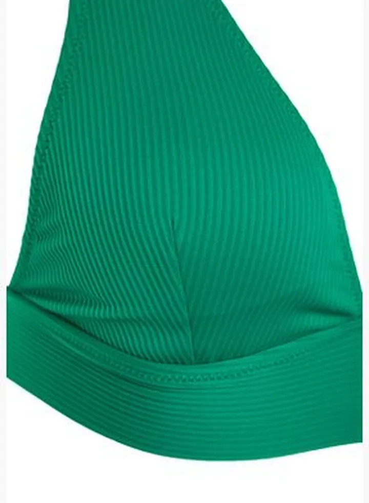 Green Triangle Textured Bikini Top TBESS22BU0017
