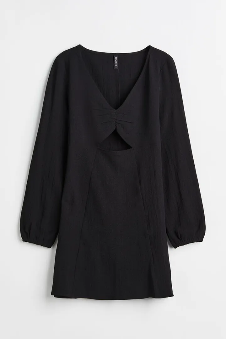 Crêped Cut-out Dress