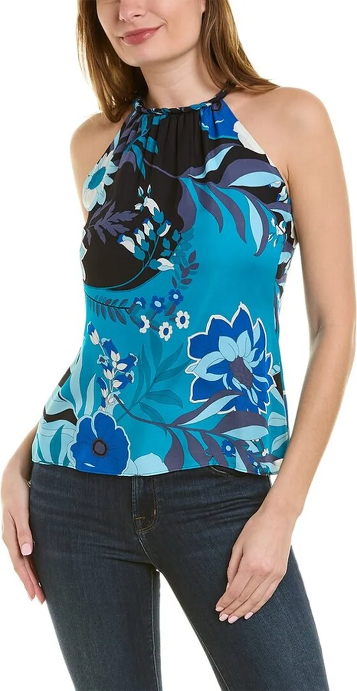 Elie Tahari Nouveau Halter Silk Shirt
