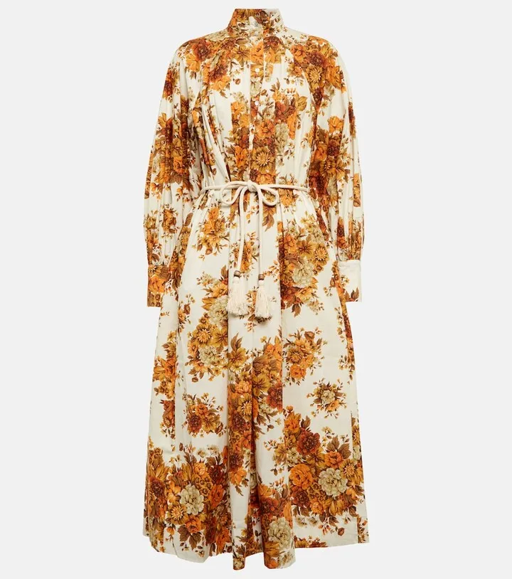 Derby floral-print shirt dress