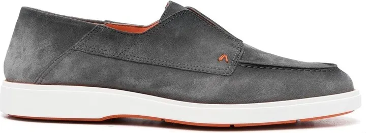 Almond-Toe Suede Loafers