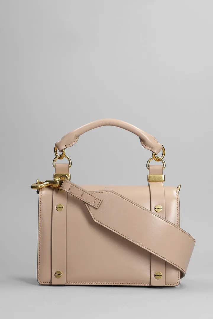 Ora Hand Bag In Beige Leather