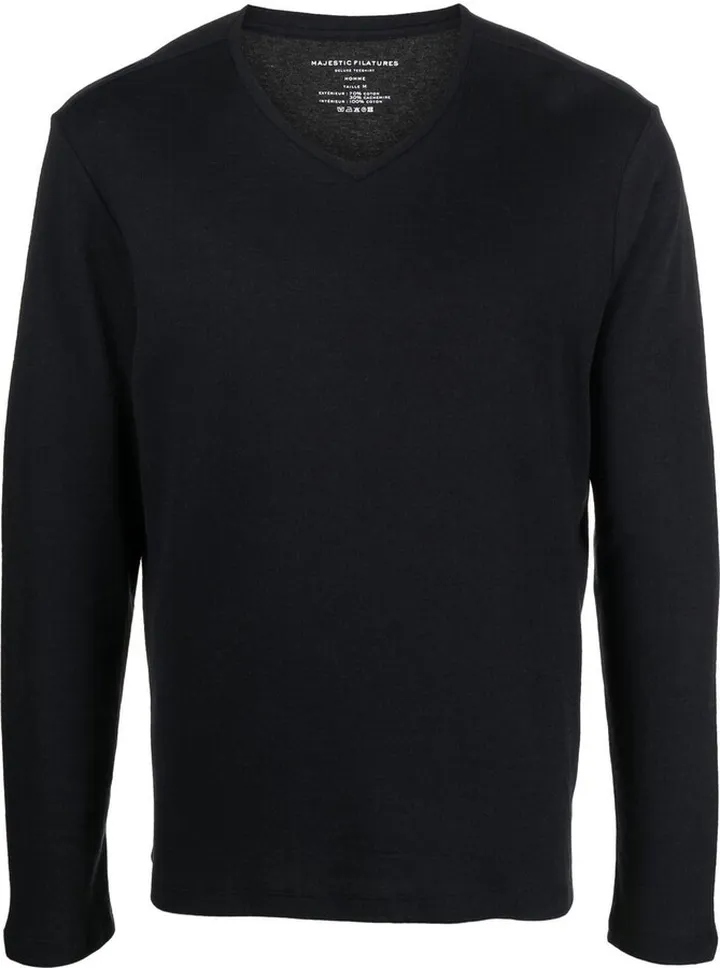 cotton-cashmere long-sleeve T-shirt