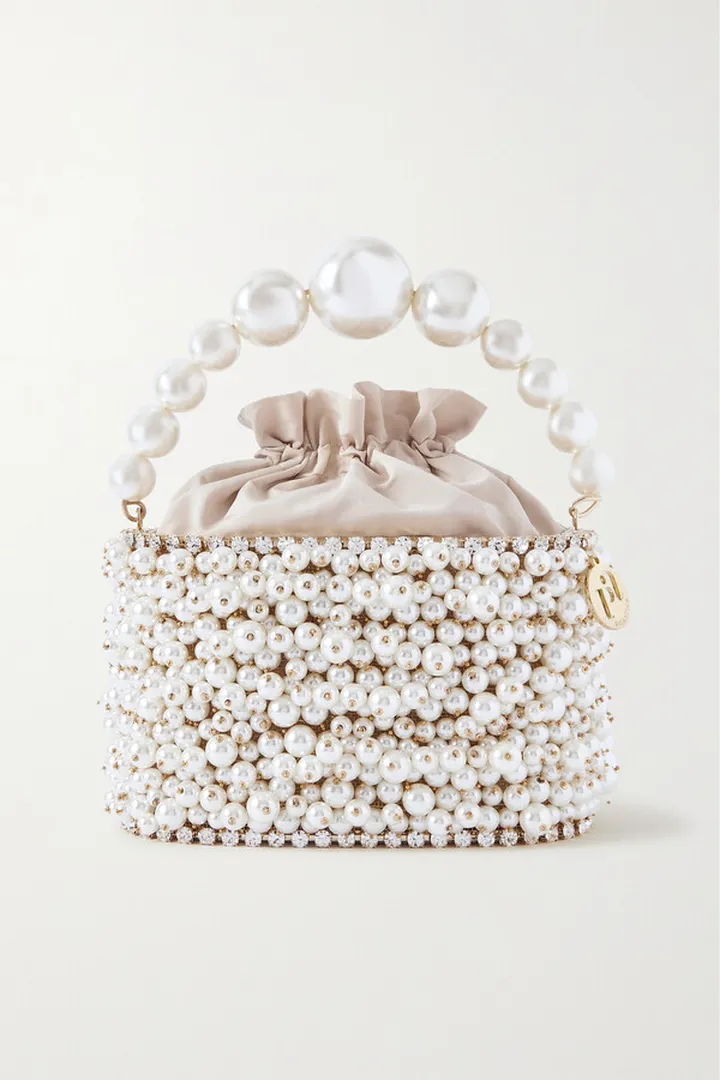 Rosantica - Holli Osiris Pearl-embellished Gold-tone Tote - Ivory