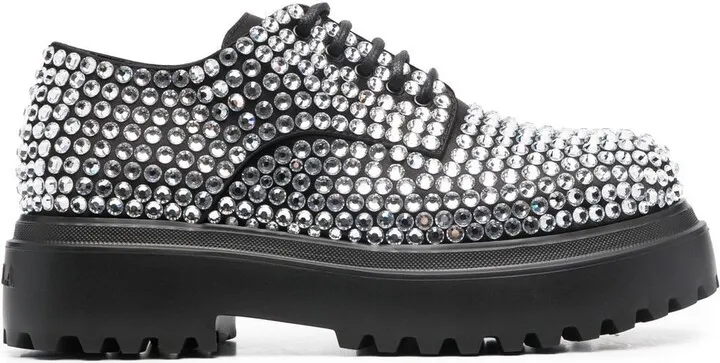 Ranger crystal-embellished Derby shoes