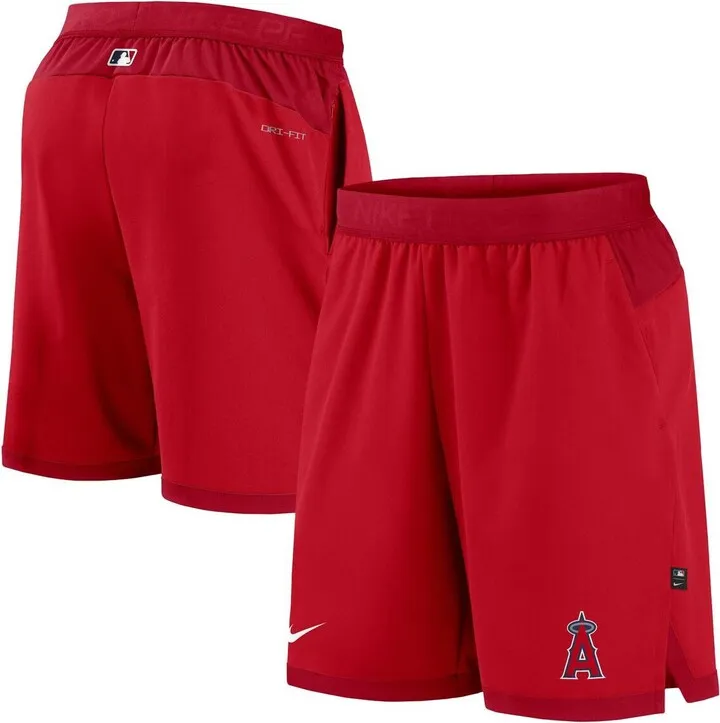 Men's Nike Red Los Angeles Angels Authentic Collection Flex Vent Performance Shorts