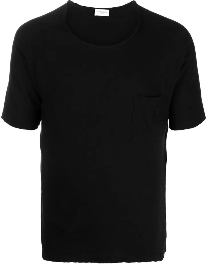 crew neck cotton-linen T-shirt