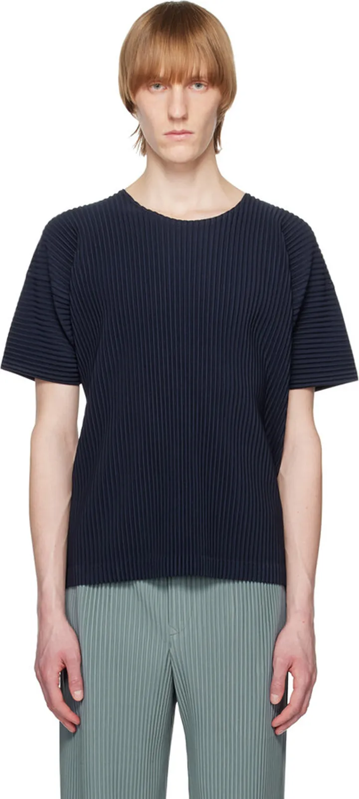 Homme Plissé Issey Miyake Navy Basics T-Shirt