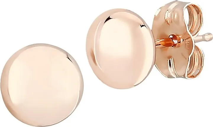 14K Rose Gold Ball Stud Earrings