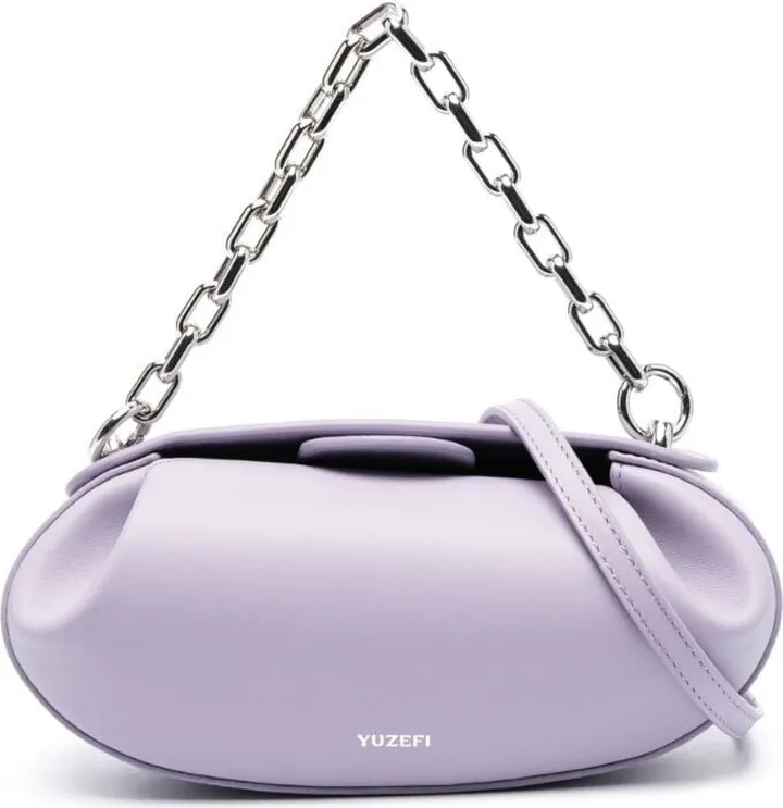 Baton leather shoulder bag