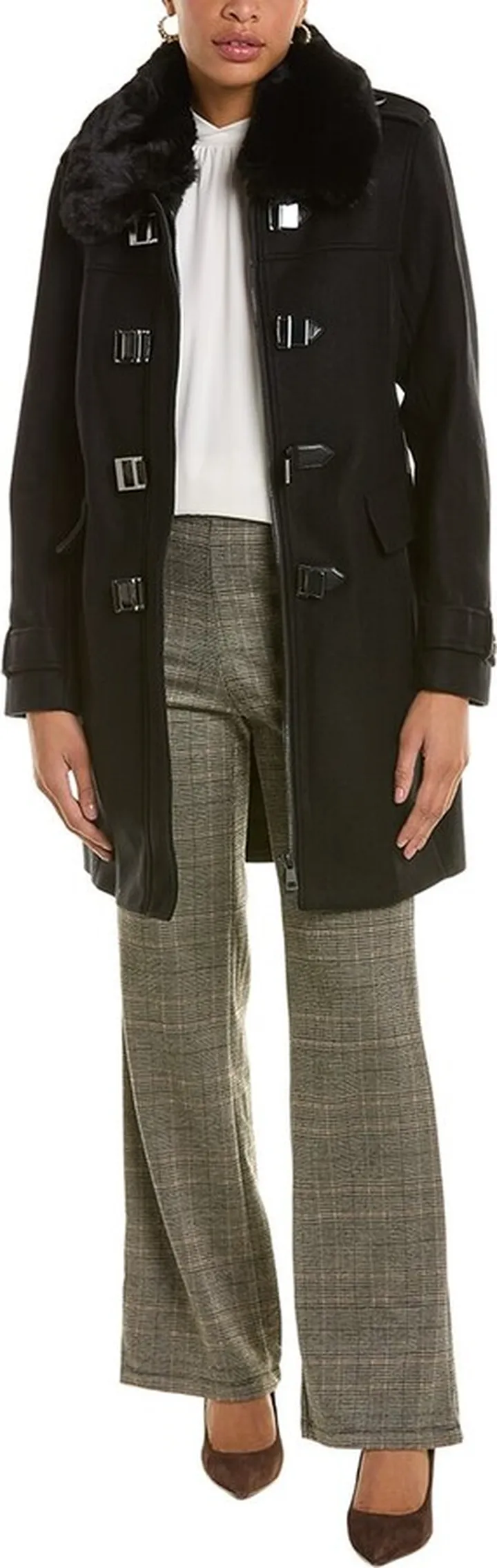 Badgley Mischka Renza Wool-Blend Coat