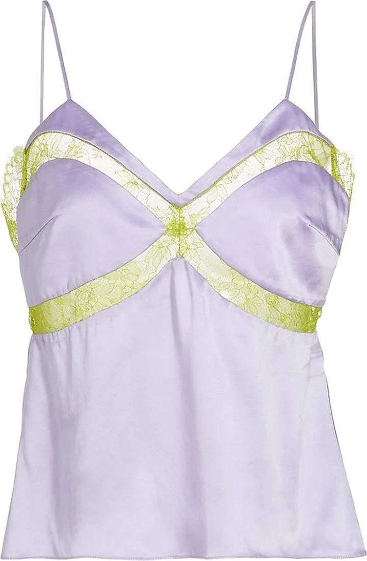 Silk Lace-Paneled Camisole