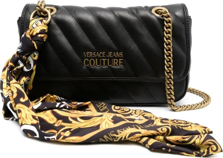 Scarf-Detail Quilted Bag