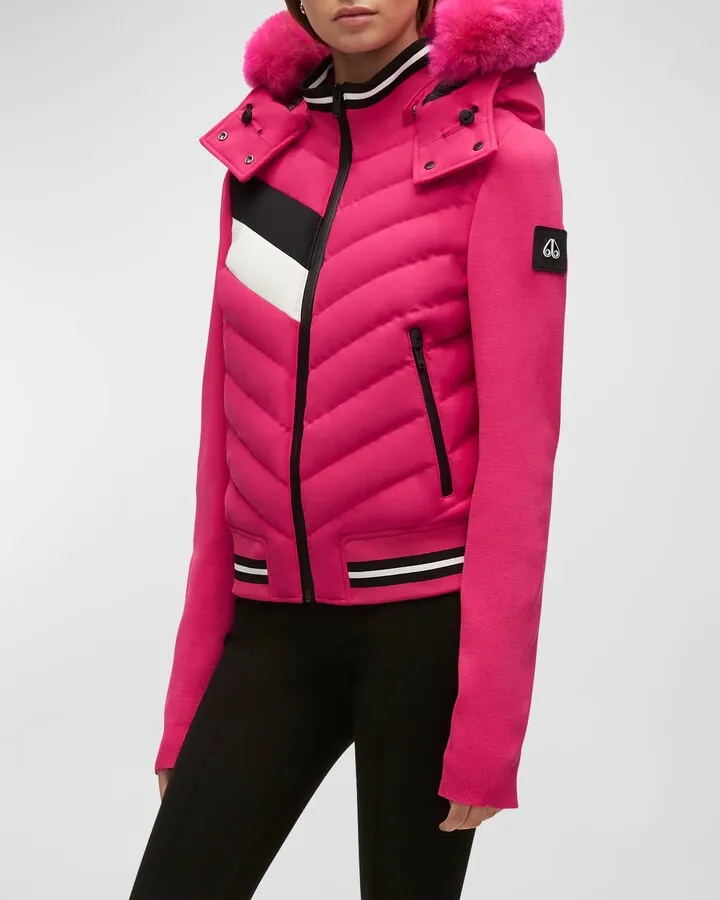 Laurelton Bomber Jacket with Shearling Trim