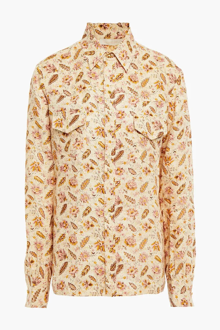 Nolan printed linen shirt