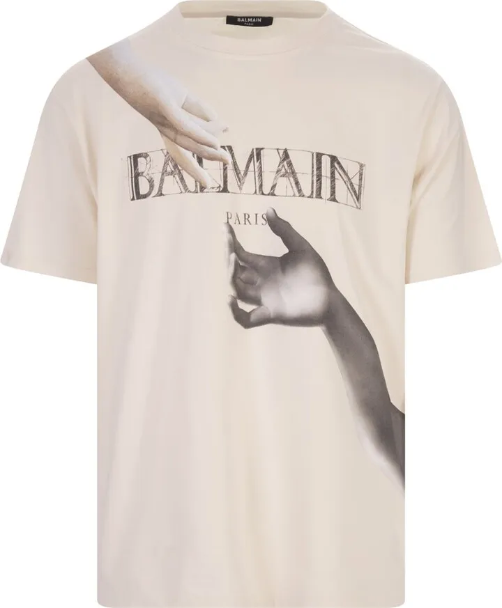 White Statue Print T-shirt