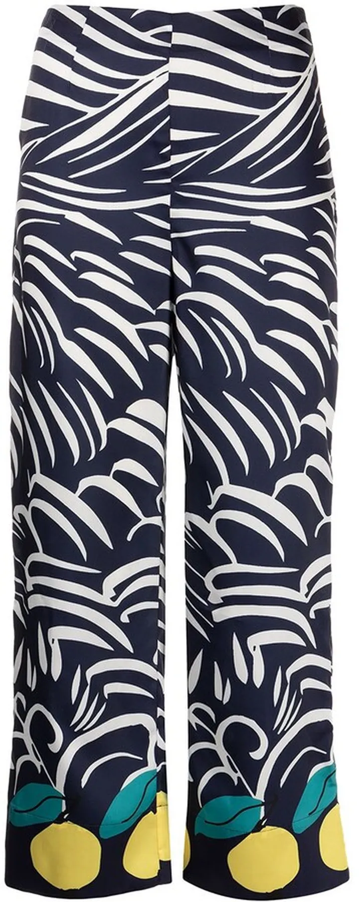 Oscar lemon-print cropped trousers