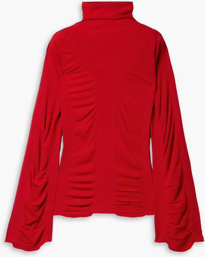 Damine ruched ECOVERO-blend turtleneck sweater