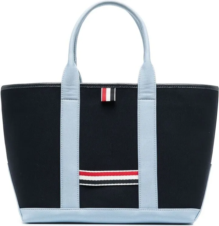 RWB-stripe canvas tote bag