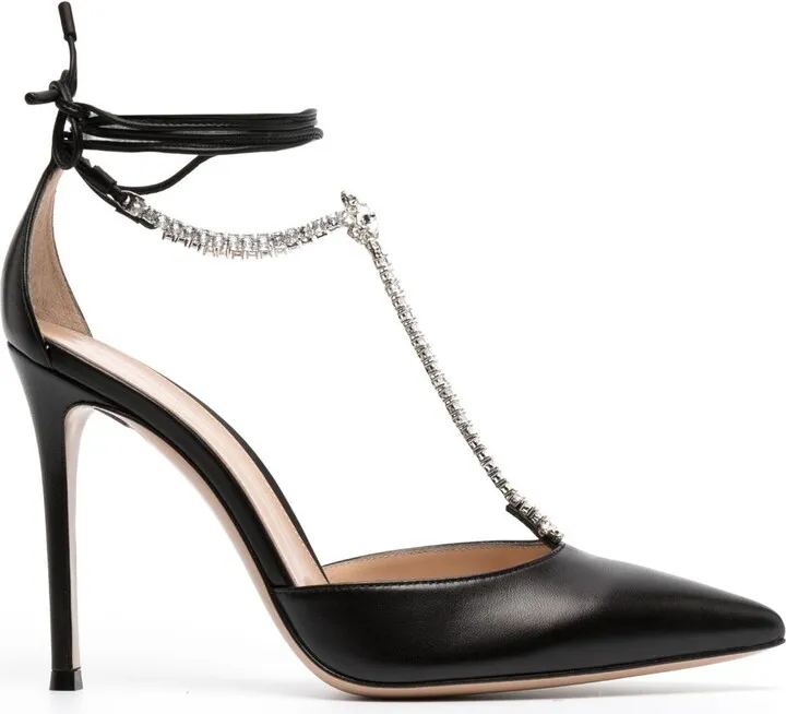 Brilliant 105mm crystal-embellished pumps