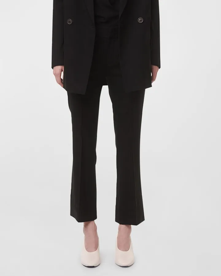 Cropped Flare Trouser Pants