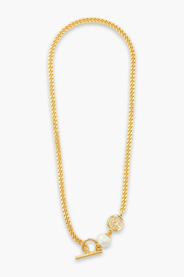 24-Karat Gold-Plated Faux Pearl Necklace
