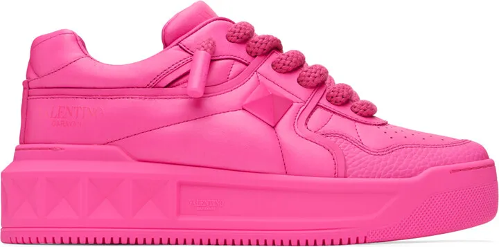 Valentino Garavani Pink One Stud XL Sneakers