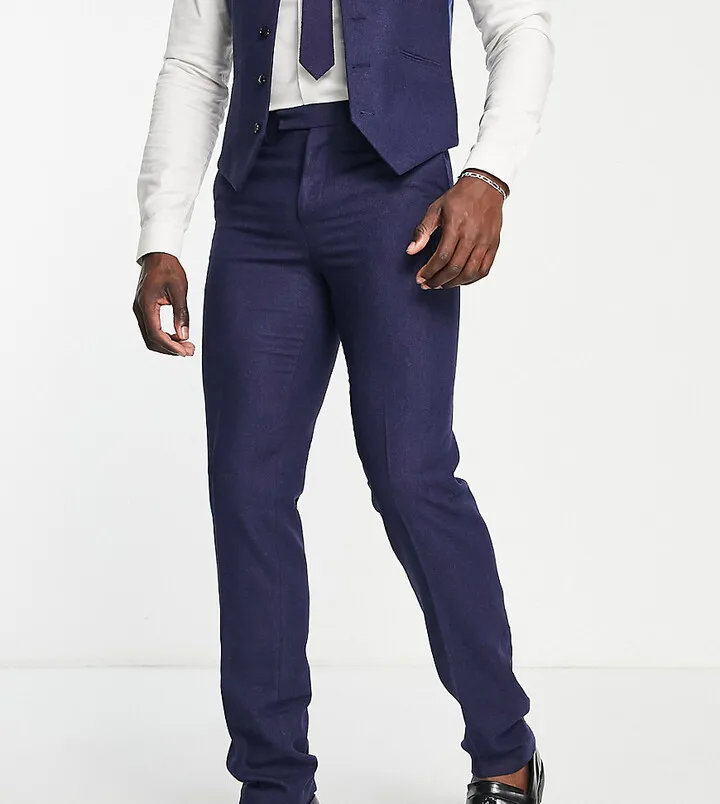Harry Brown Tall wedding tweed slim fit suit pants