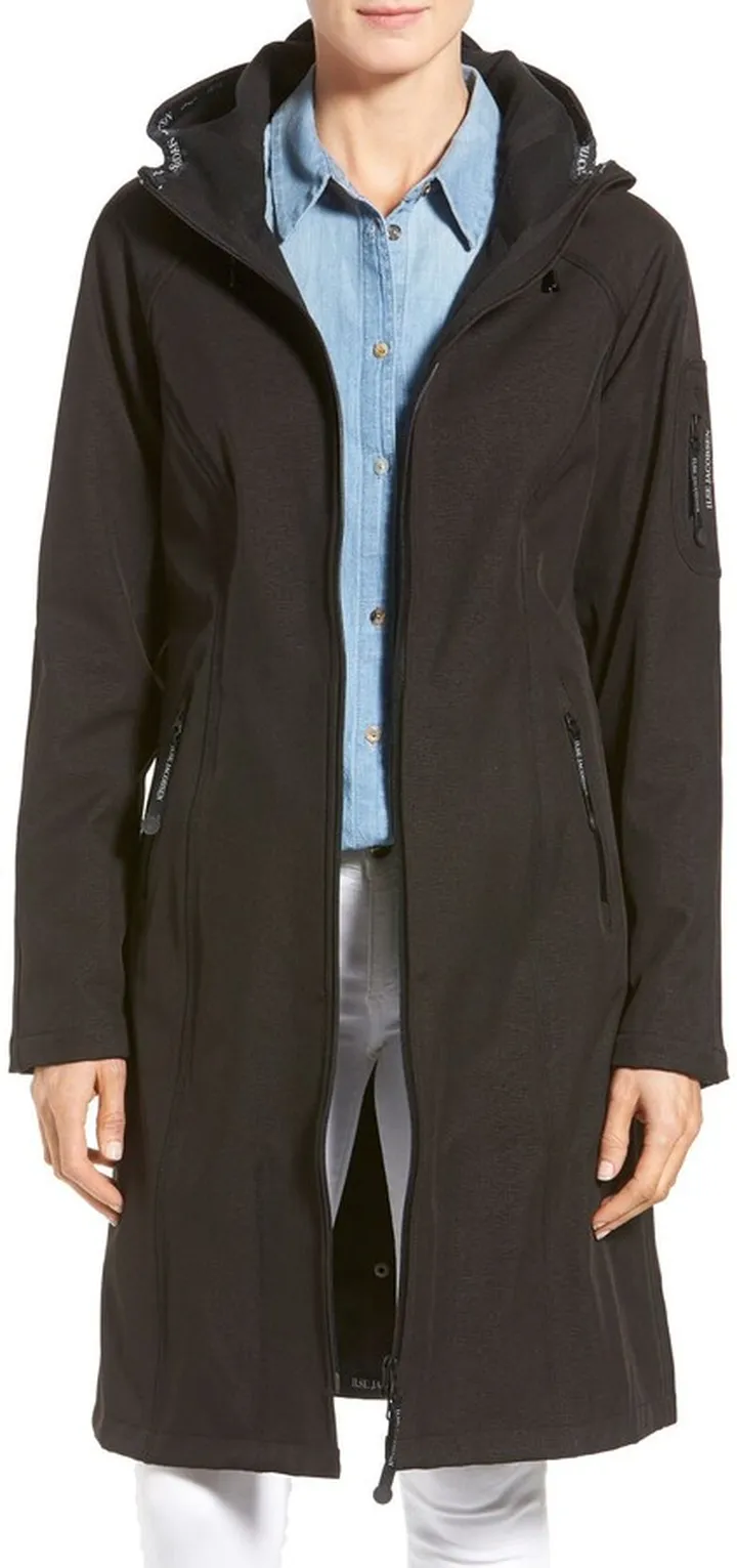 Long Hooded Raincoat