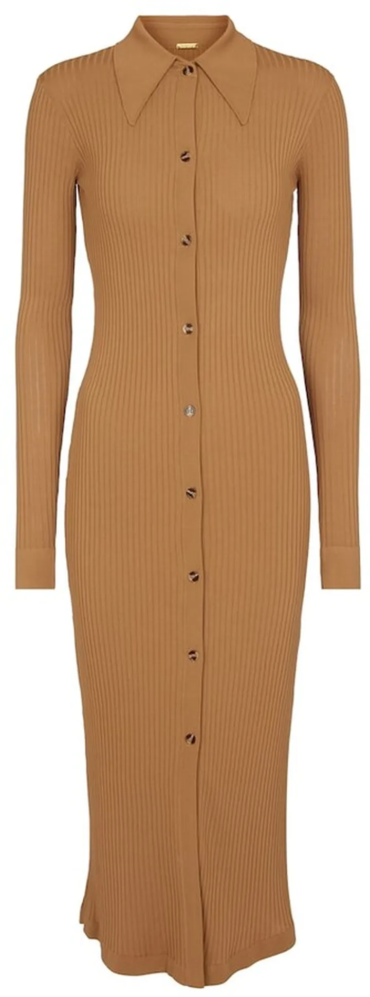 Ribbed-knit midi dress