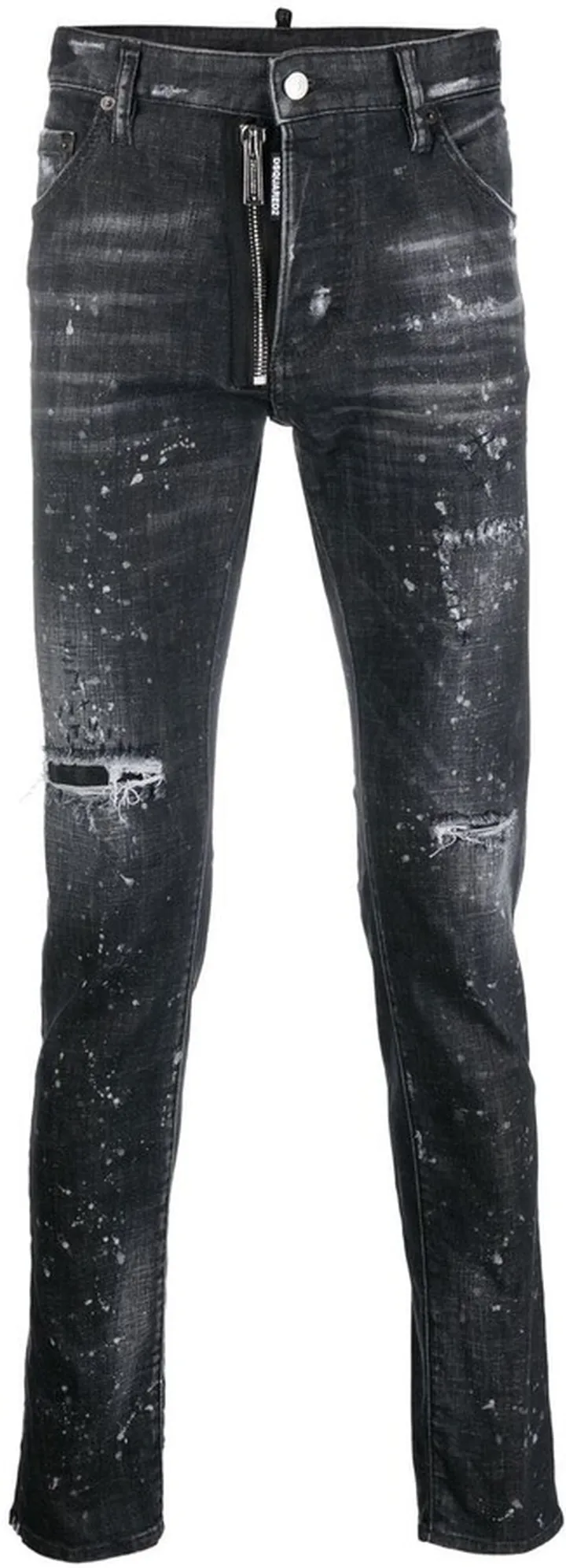 Distressed Drawstring Skinny Jeans
