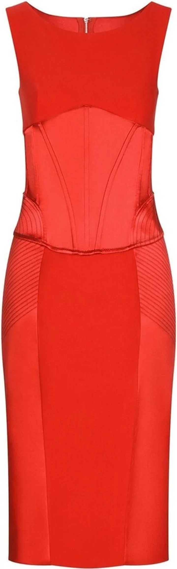 Panelled Sleeveless Midi Dress