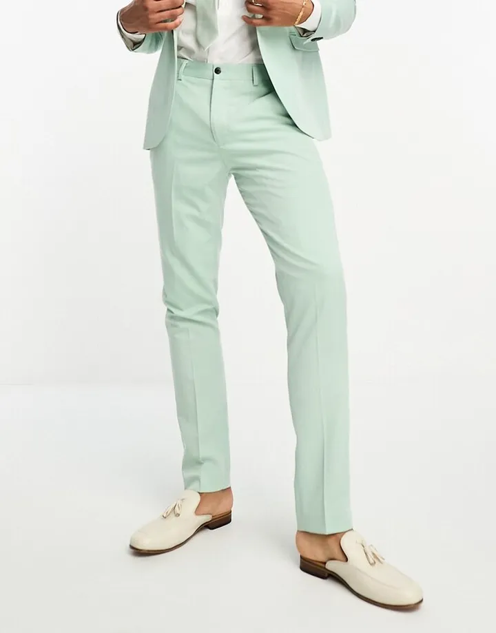 Jack & Jones Premium super slim suit pants in pastel blue